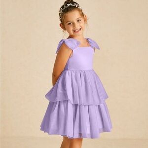 Toddler girl lilac tulle dress